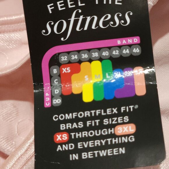 Bali Bra Size  XL Pink Comfort Flex Fit Wireless Style 3488 - Picture 6 of 9